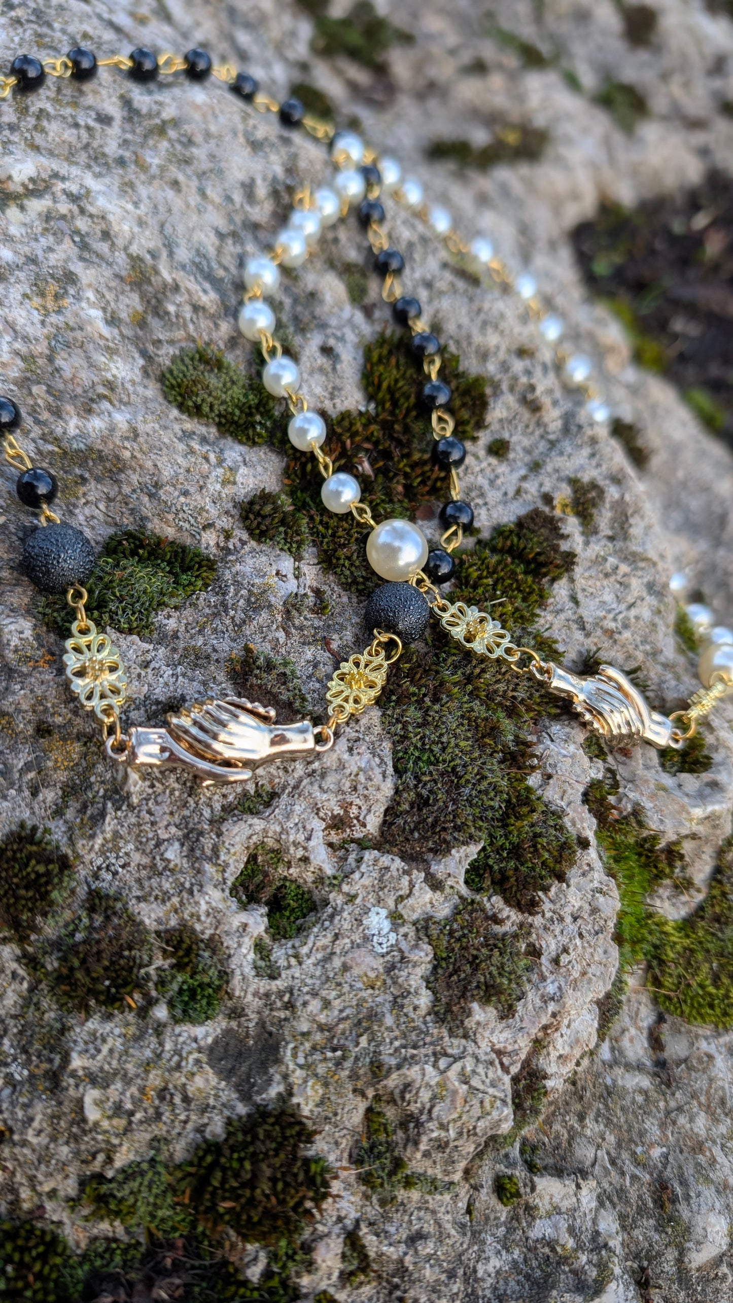 Collier "Das Versprechen" • Schwarz • Weiß