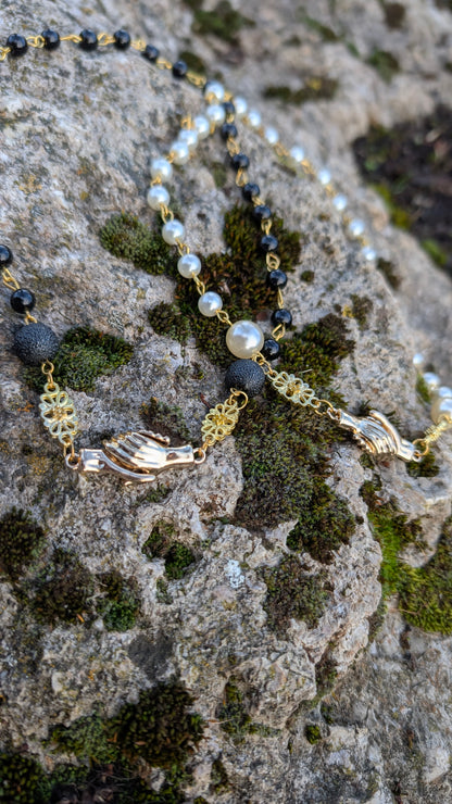 Collier "Das Versprechen" • Schwarz • Weiß