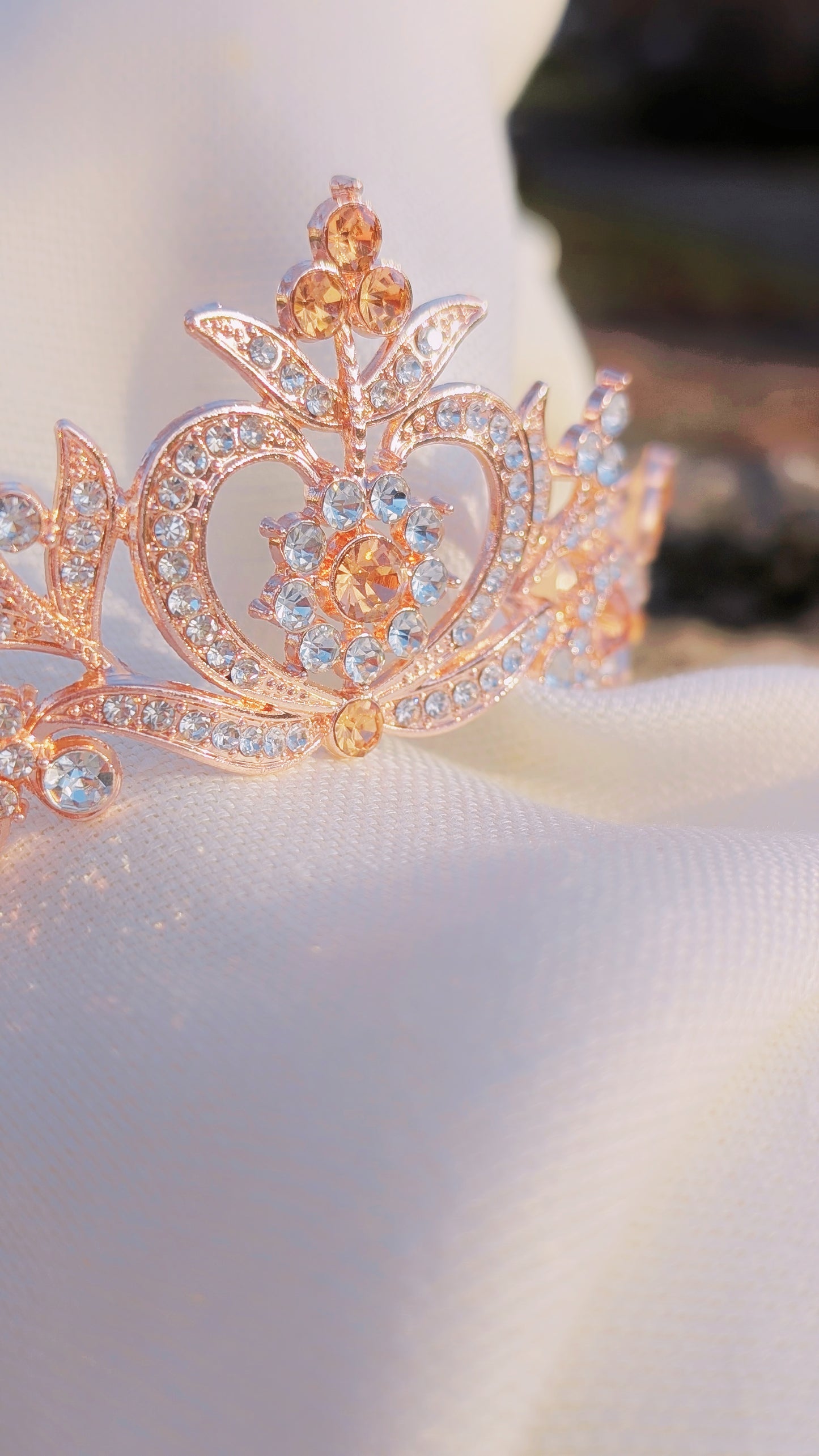 Tiara "Rosé der Herzen"