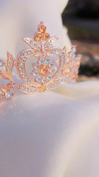 Tiara "Rosé der Herzen"