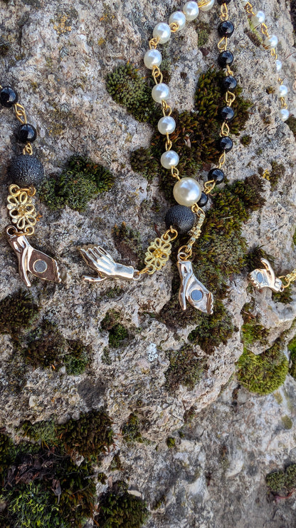 Collier "Das Versprechen" • Schwarz • Weiß