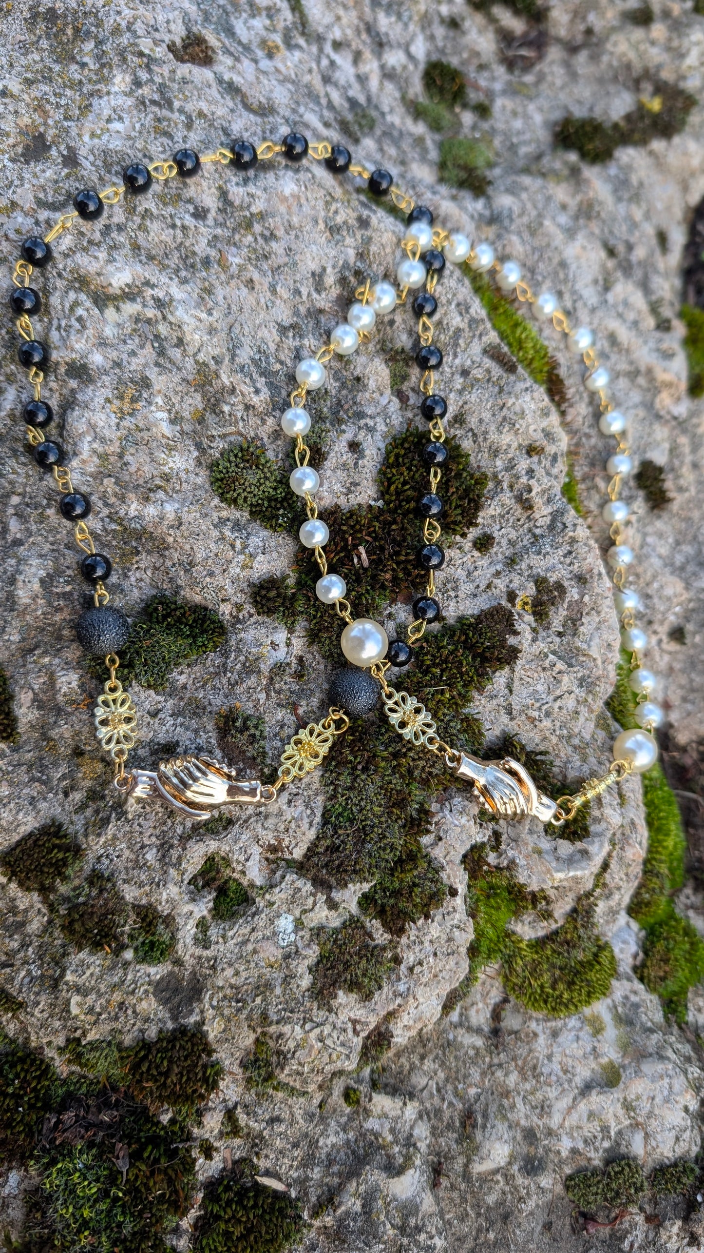 Collier "Das Versprechen" • Schwarz • Weiß