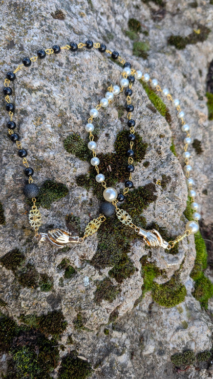 Collier "Das Versprechen" • Schwarz • Weiß