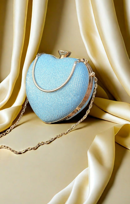 Funkelnde Herz-Tasche • Rosa • hellblau • schwarz