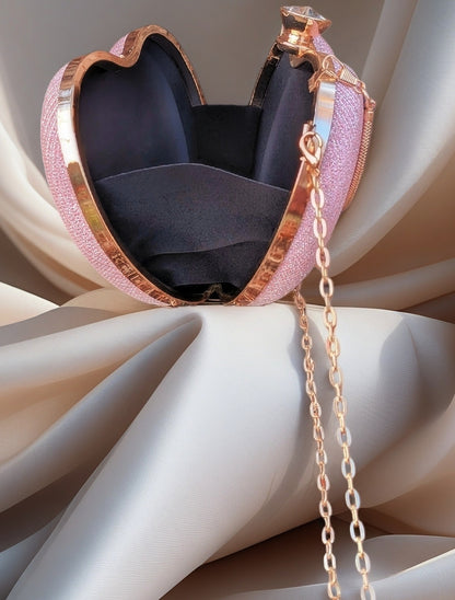 Funkelnde Herz-Tasche • Rosa • hellblau • schwarz