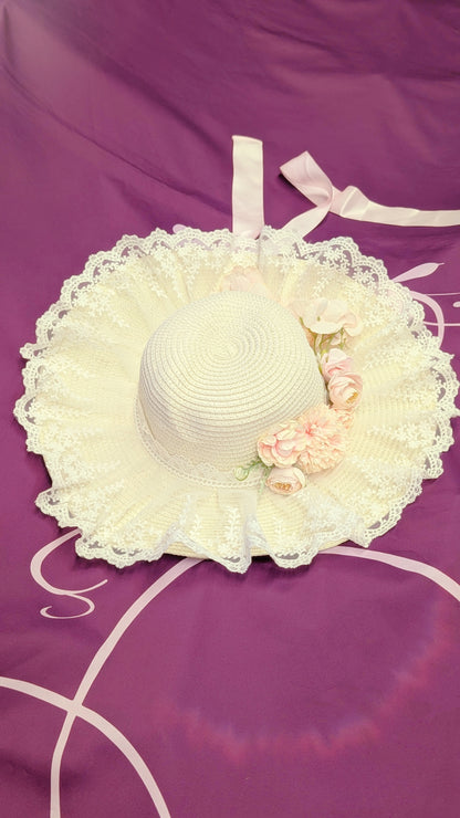 Sommerhut "Blütentraum" • Rosa • Flieder • Mint