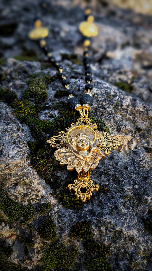 Kette "Das Kreuz" • Schwarz • Weiß