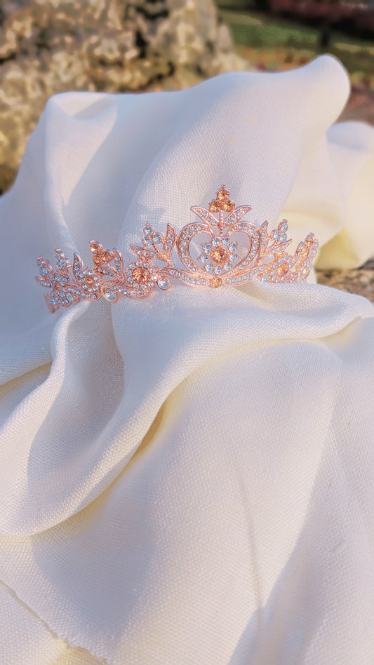 Tiara "Rosé der Herzen"
