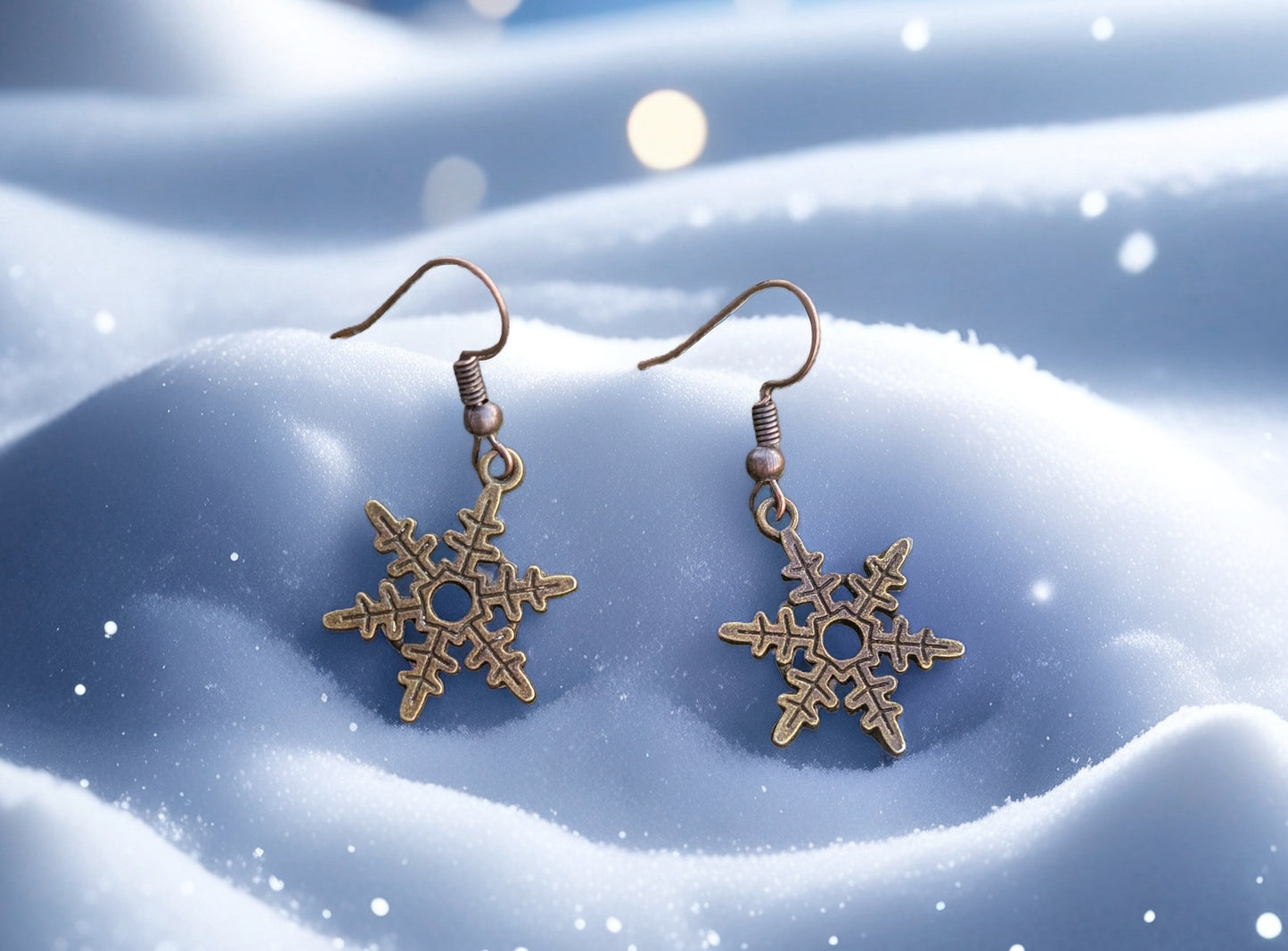 Ohrringe "Schneeflocke" • Bronze