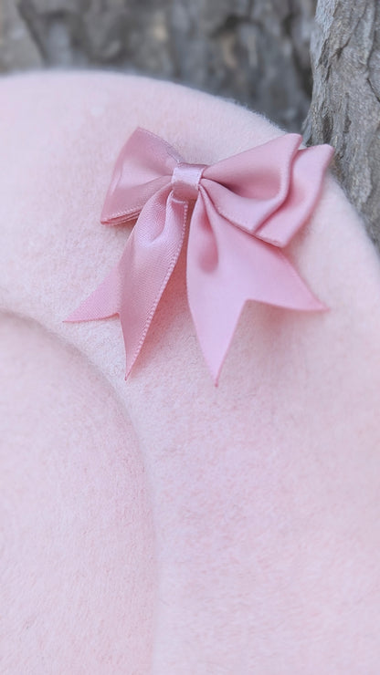 Barett "Schleifentraum" • weiß • Schwarz • Rosa • Braun