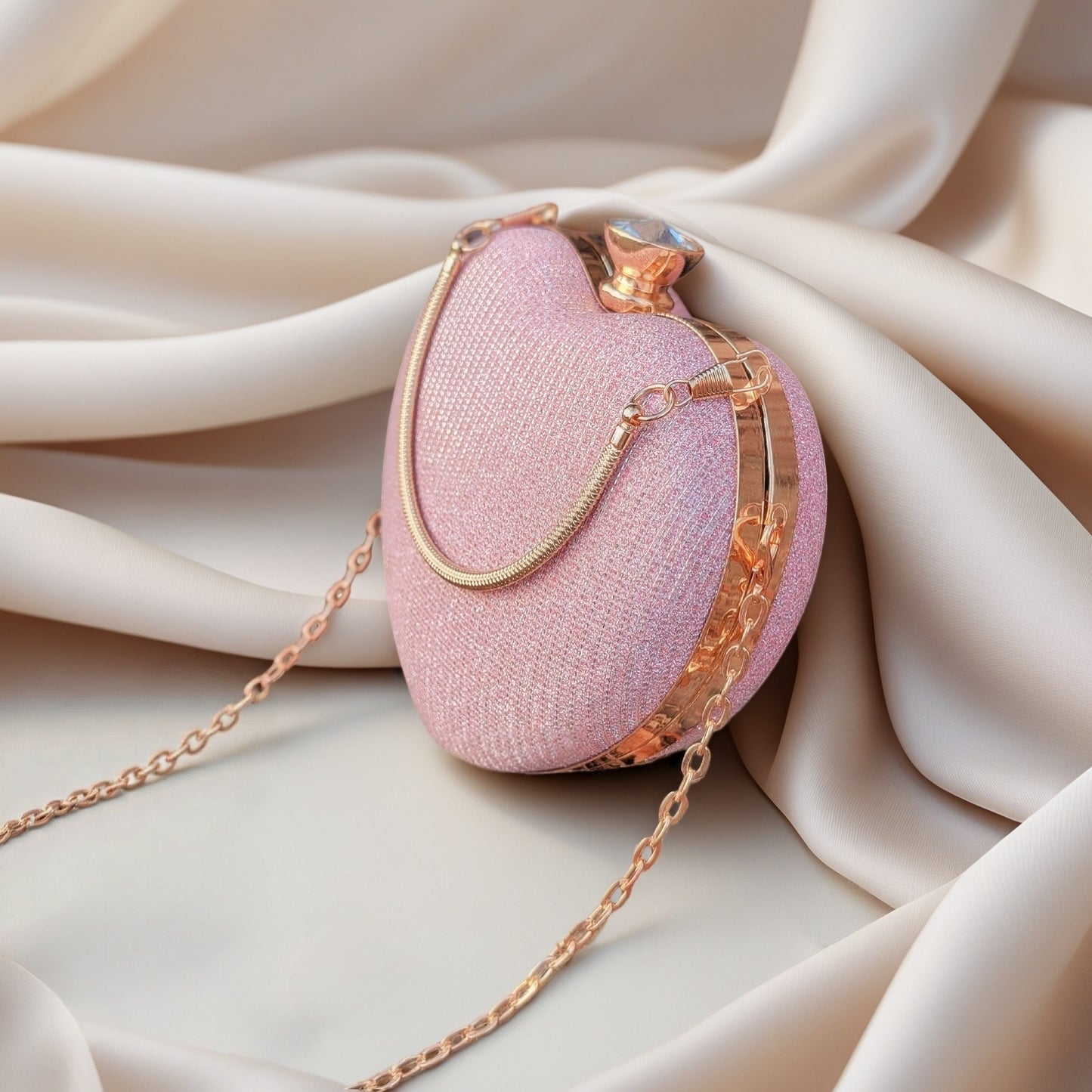 Funkelnde Herz-Tasche • Rosa • hellblau • schwarz