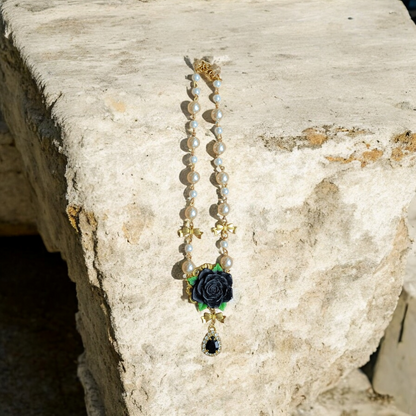 Kette "Die ewige Rose" • Rot • Pink • Rosa • Altrosa • Apricot • Blau • Mint • Schwarz• Weiß